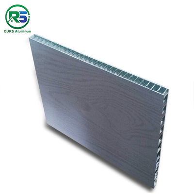 10-25mm Curtain Wall Aluminum Honeycomb Building Panels Wood Grain For Commercial Building