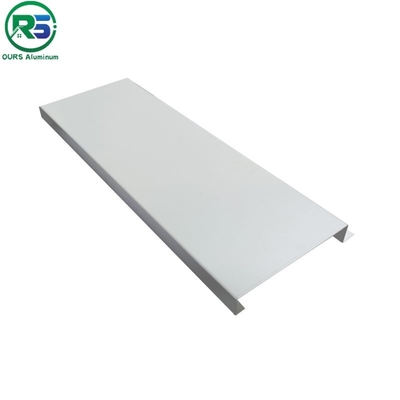 Indoor Decoration Aluminium Strip Ceiling Panel Beveled Edge Eco Friendly 200mm
