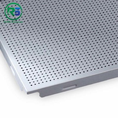 White Perforated AA1100H24 Aluminium Clip In Ceiling tiles for Shopping mall